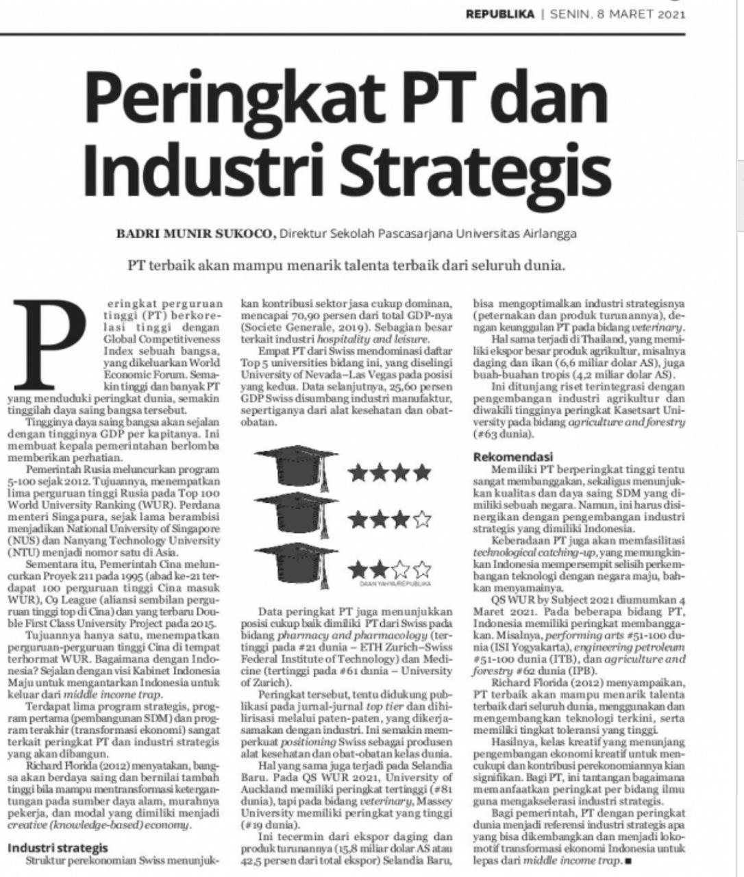 Peringkat PT dan Industri Strategis